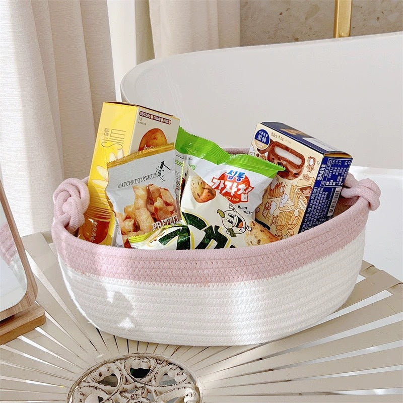 Women Versatile Storage Basket with Double Knot Accent Kalsten