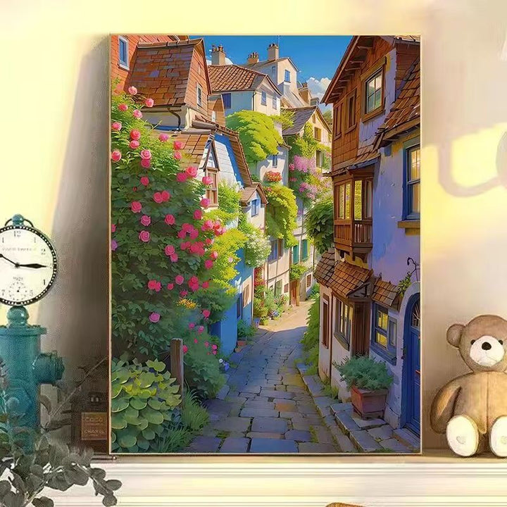 Colorful Urban Landscape Wall Art Kalsten