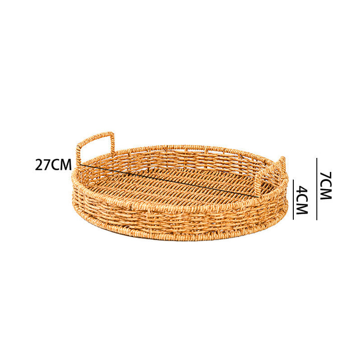 Ladies Round Serving Rack Made of Braided Material Kalsten