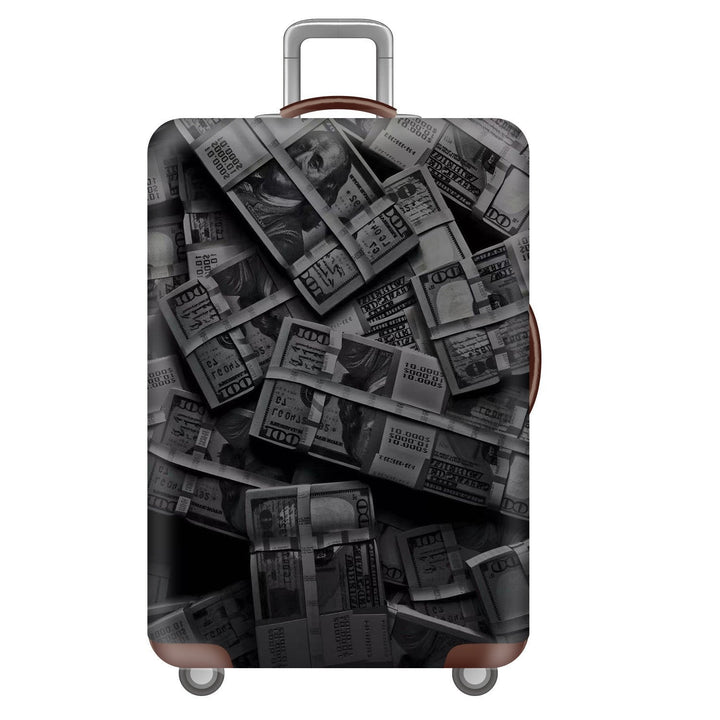 Unisex nan robust Hart shell trolley with lion portrait motif print, shock-resistant ABS polycarbonate shell, multi-wheeled chassis and TSA security lock Kalsten