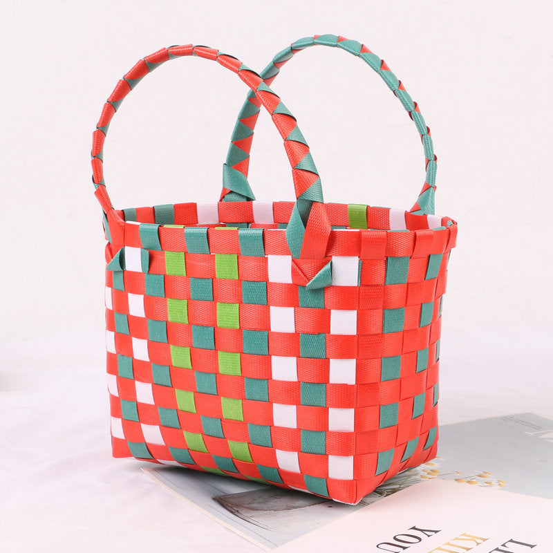 Colorful woven shopping bag Kalsten