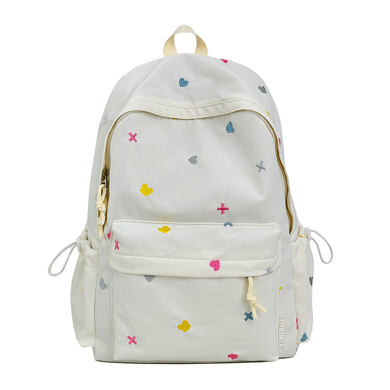 Playful Heart-Patterned Backpack kalsten