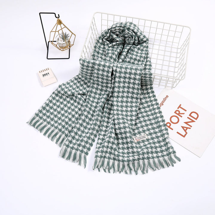 Ladies elegant scarf with houndstooth pattern Kalsten