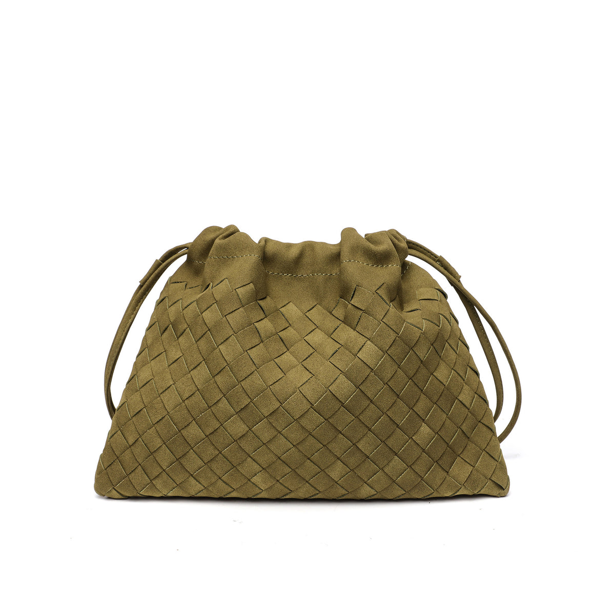 Woven Drawstring Shoulder Bag Acalora