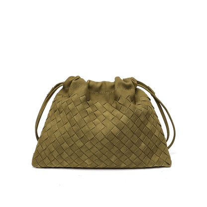 Woven Drawstring Shoulder Bag Acalora