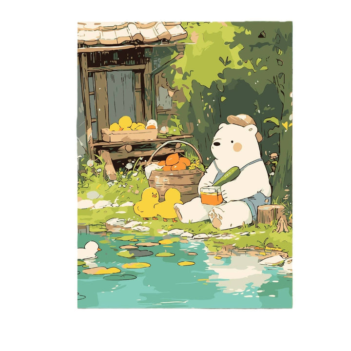 Playful Panda Illustration Canvas Art Kalsten