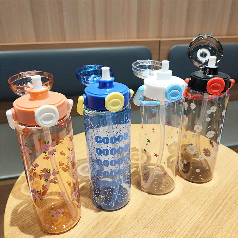 Women’s water bottle with leak-proof lid and integrated straw Kalsten