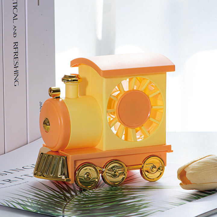 Ladies creative table fan in train design Kalsten