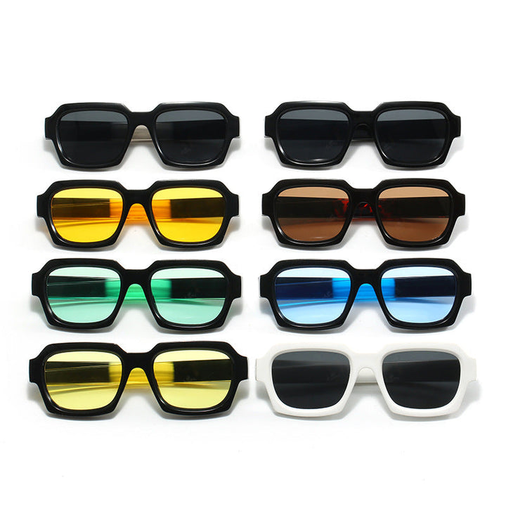 Ladies fashionable stylish square sunglasses with contrasting frame Kalsten