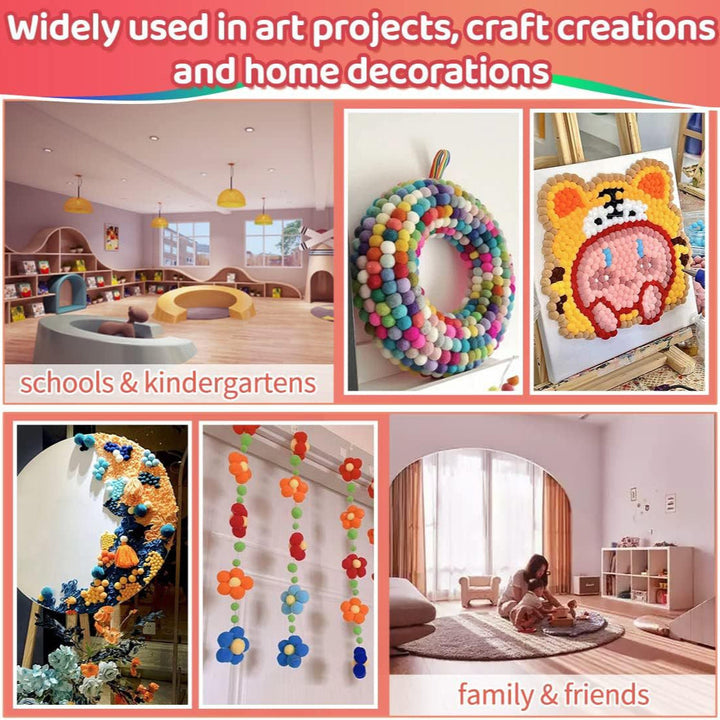 Unisex colorful craft pompons Kalsten