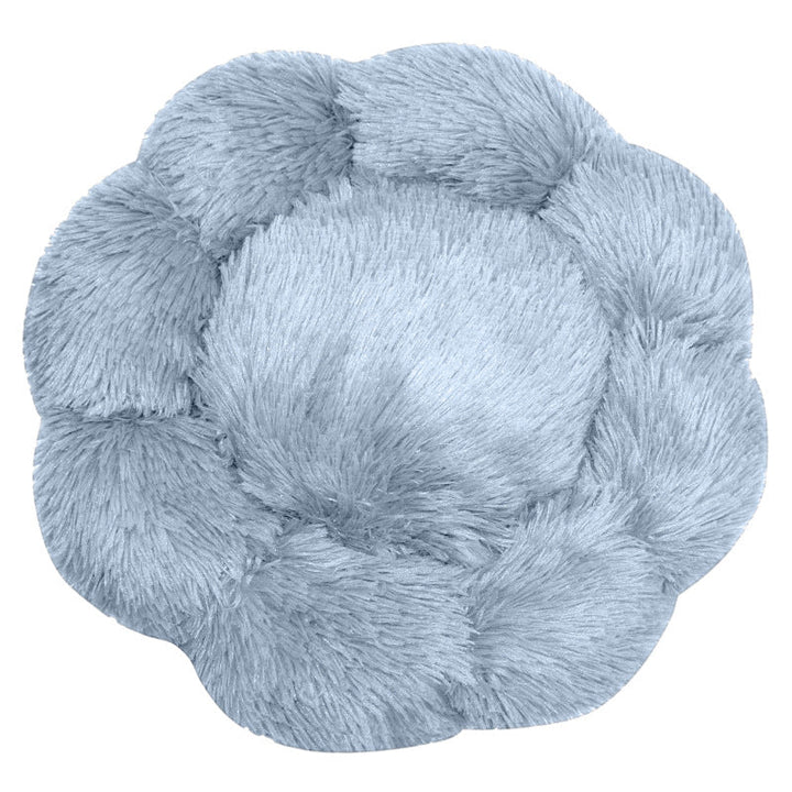 Flower-Shaped Plush Dog Bed