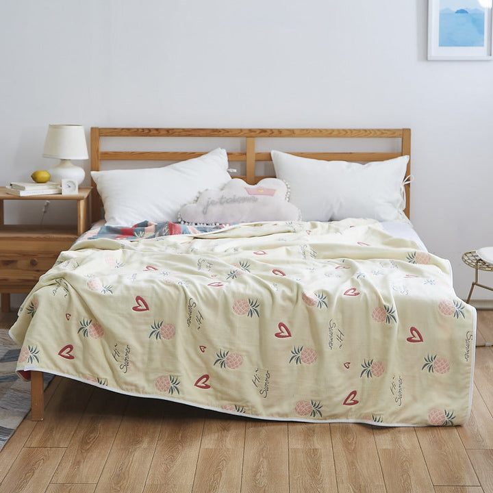 Women Elegant Blanket with Subtle Leaf Pattern Kalsten