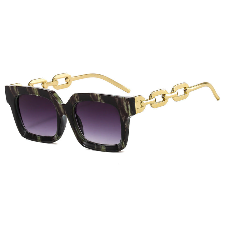 Women’s fashionable square sunglasses with luxurious chain details Kalsten