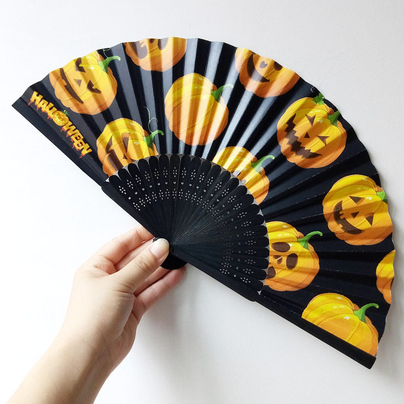 Women decorative fan with Halloween motifs Kalsten