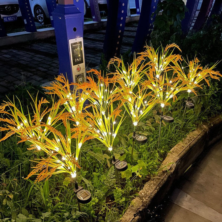 Solar LED Ornamental Ricegrass Garden Stake Lights With Micro-LED String And Ground Spike Kalsten