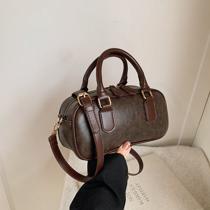 Vintage-Inspired Leather Satchel Acalora