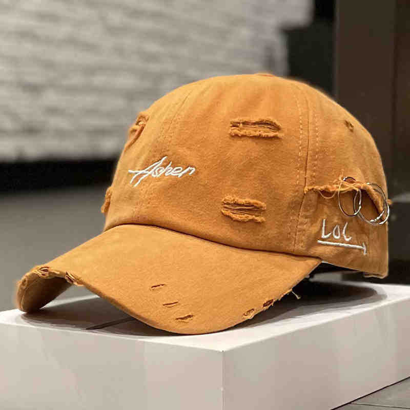 Unisex Distressed Denim Adjustable Cap Kalsten