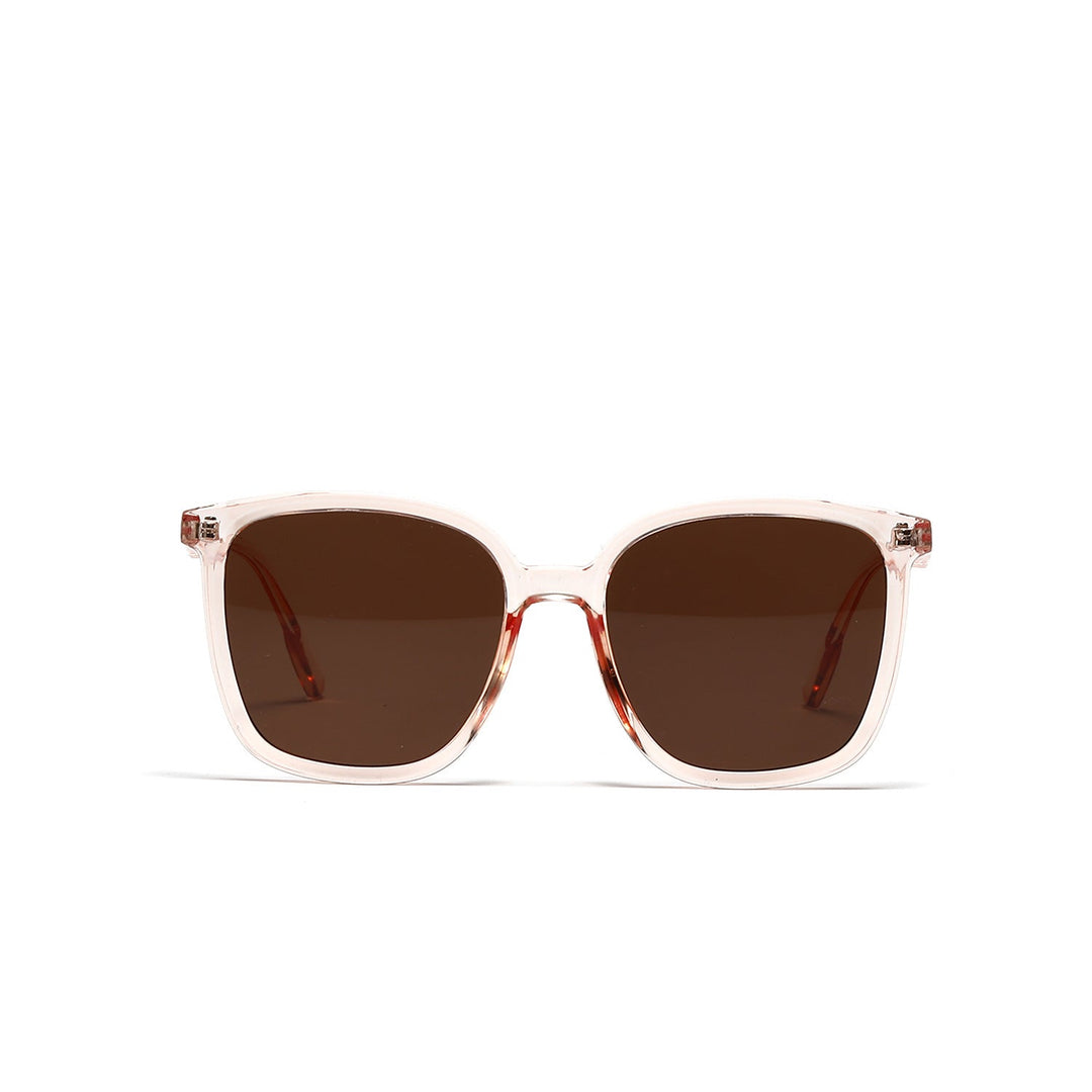 Women's stylish square sunglasses with clear frame and polarized lenses Kalsten