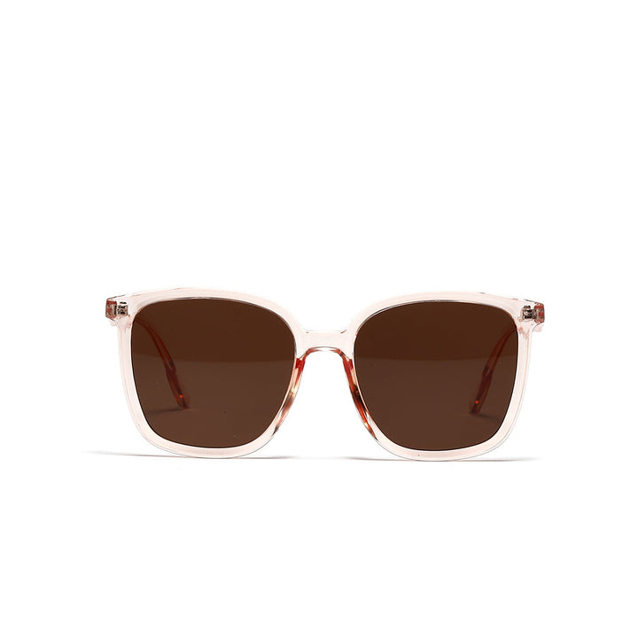 Women's stylish square sunglasses with clear frame and polarized lenses Kalsten
