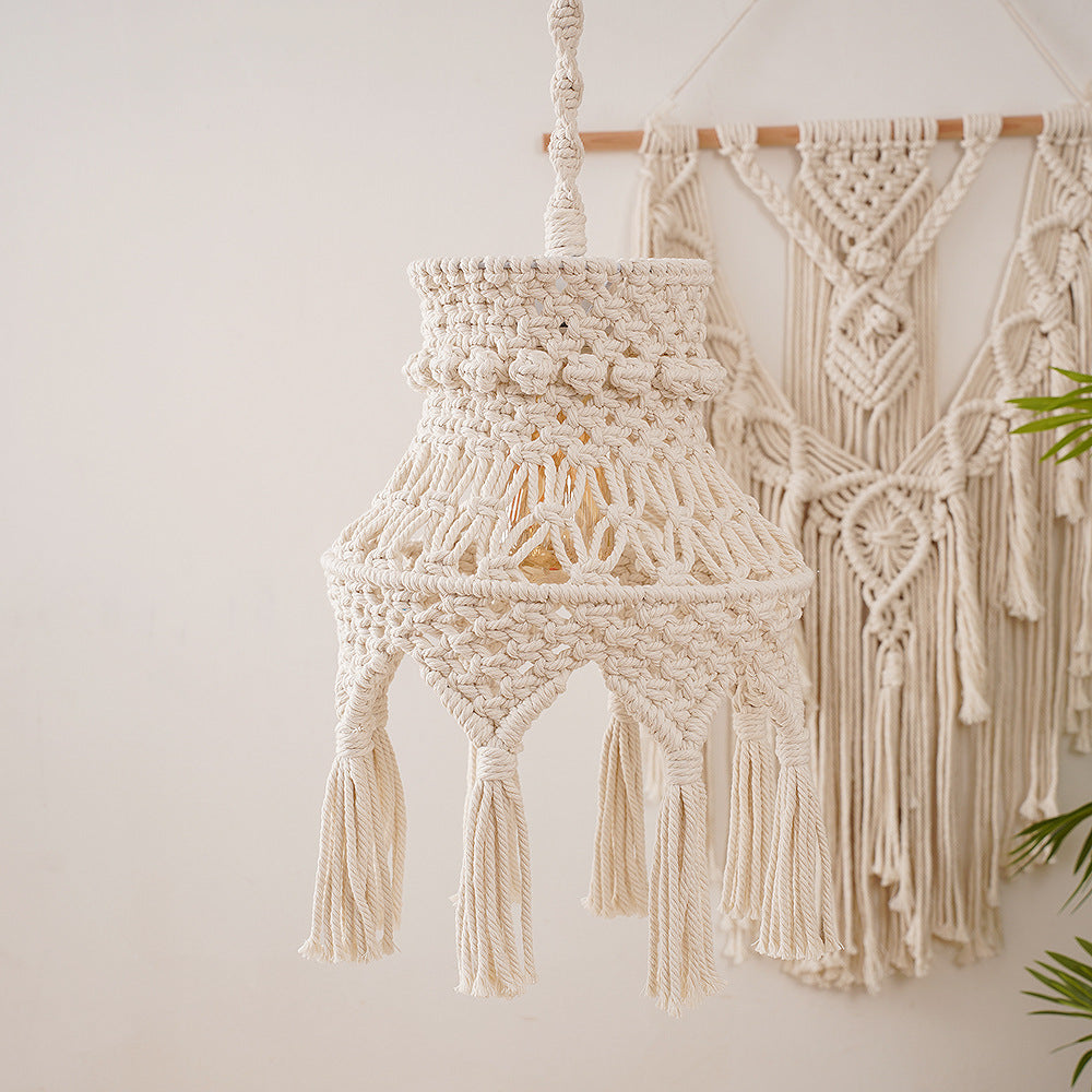 Macramé Hanging Light Fixture Acalora
