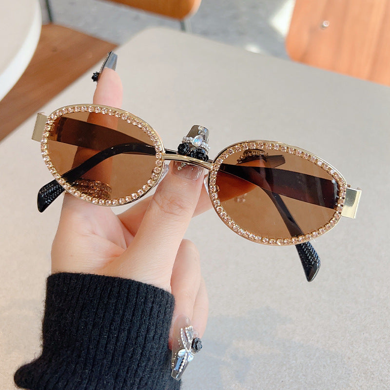 Ladies Designer Sunglasses with Sparkling Crystal Frame Kalsten