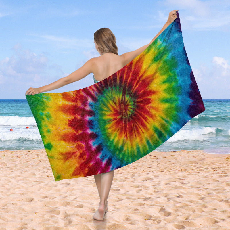 generously cut beach towel with TIE-DYE pattern Kalsten