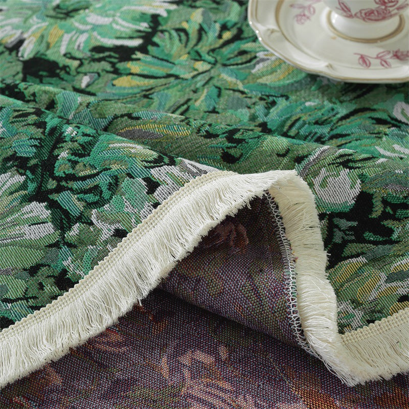 Decorative Floral Tapestry Tablecloth