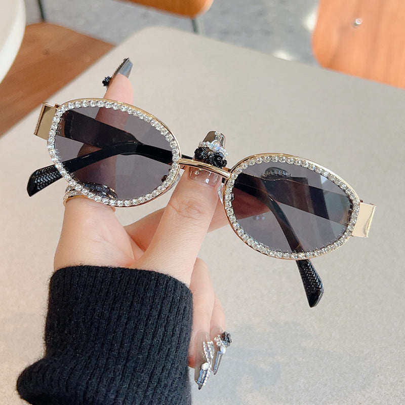 Ladies Designer Sunglasses with Sparkling Crystal Frame Kalsten