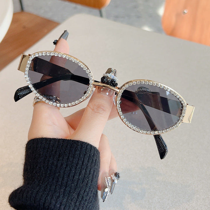 Ladies Designer Sunglasses with Sparkling Crystal Frame Kalsten