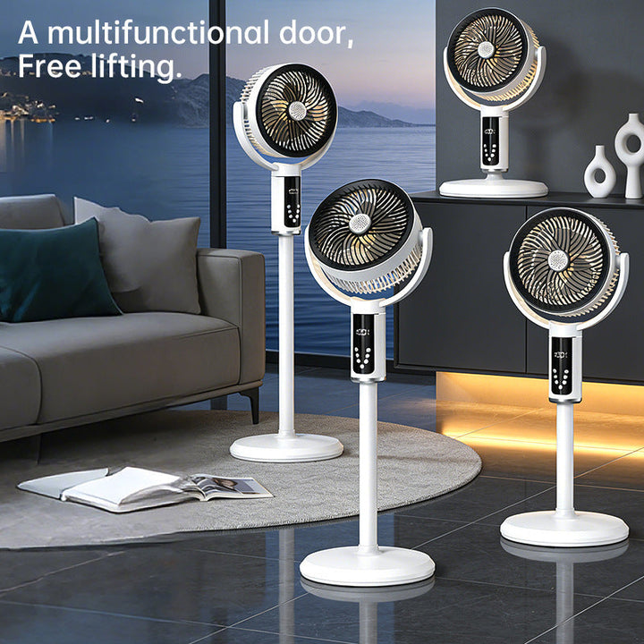 Unisex nan height-adjustable oscillating rechargeable pedestal fan with digital LED display remote and aromatherapy Kalsten