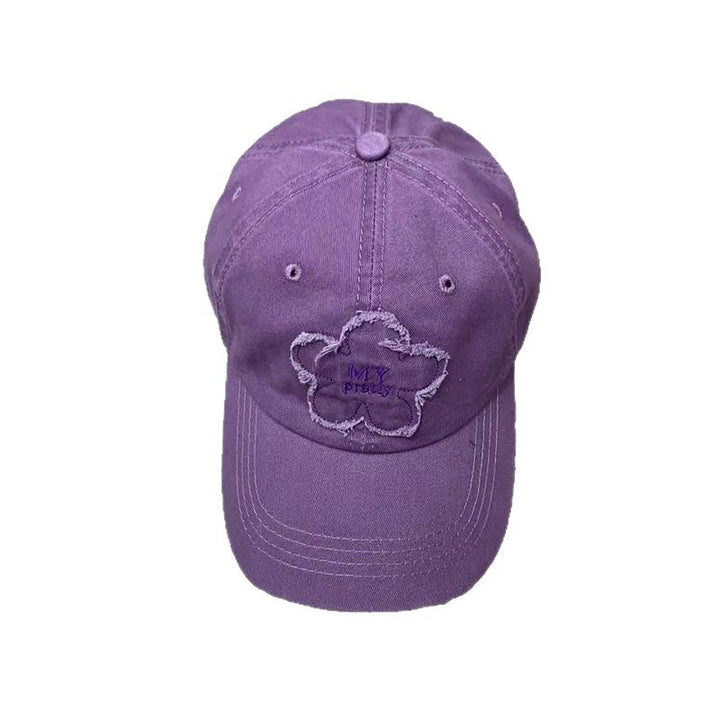 Women's Distressed Floral Embroidered Baseball Cap Kalsten