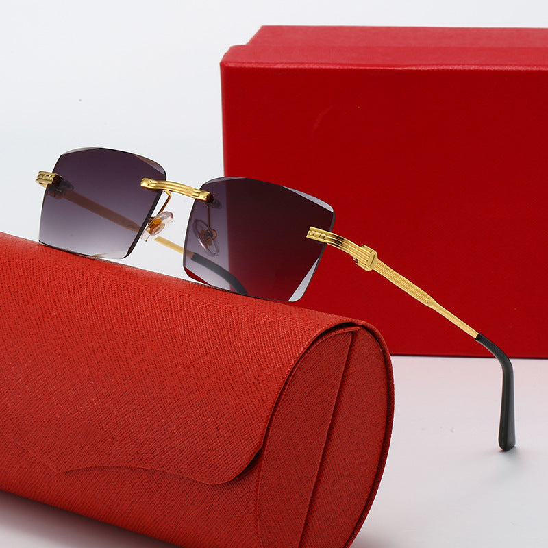 Ladies exclusive geometric sunglasses with luxury metal frame and polarized lenses Kalsten