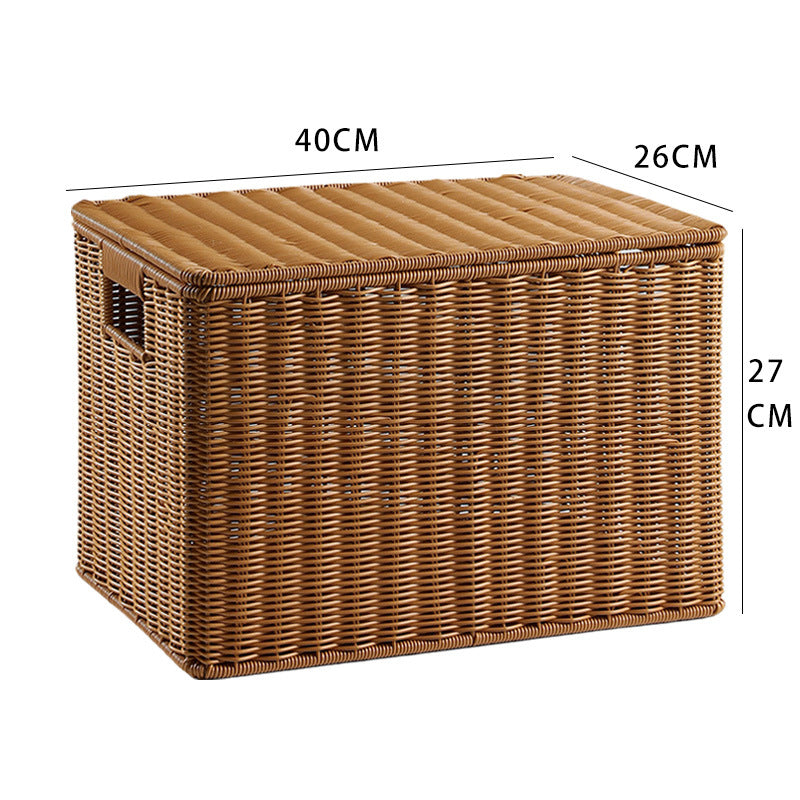Handcrafted Rectangular Wicker Storage Box Kalsten