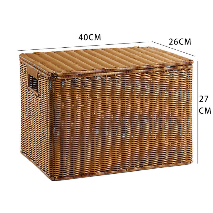Handcrafted Rectangular Wicker Storage Box Kalsten
