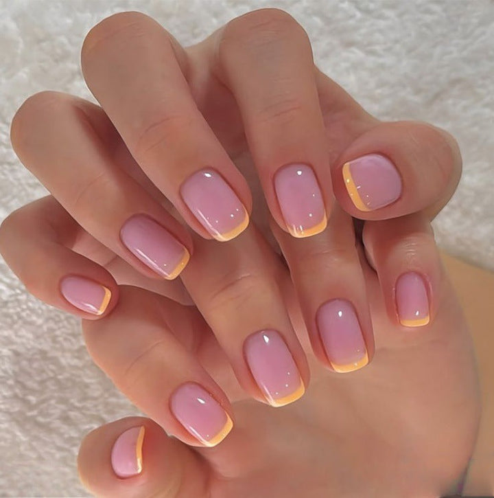 Chic French Tip Acrylic Press-On Nails Kalsten