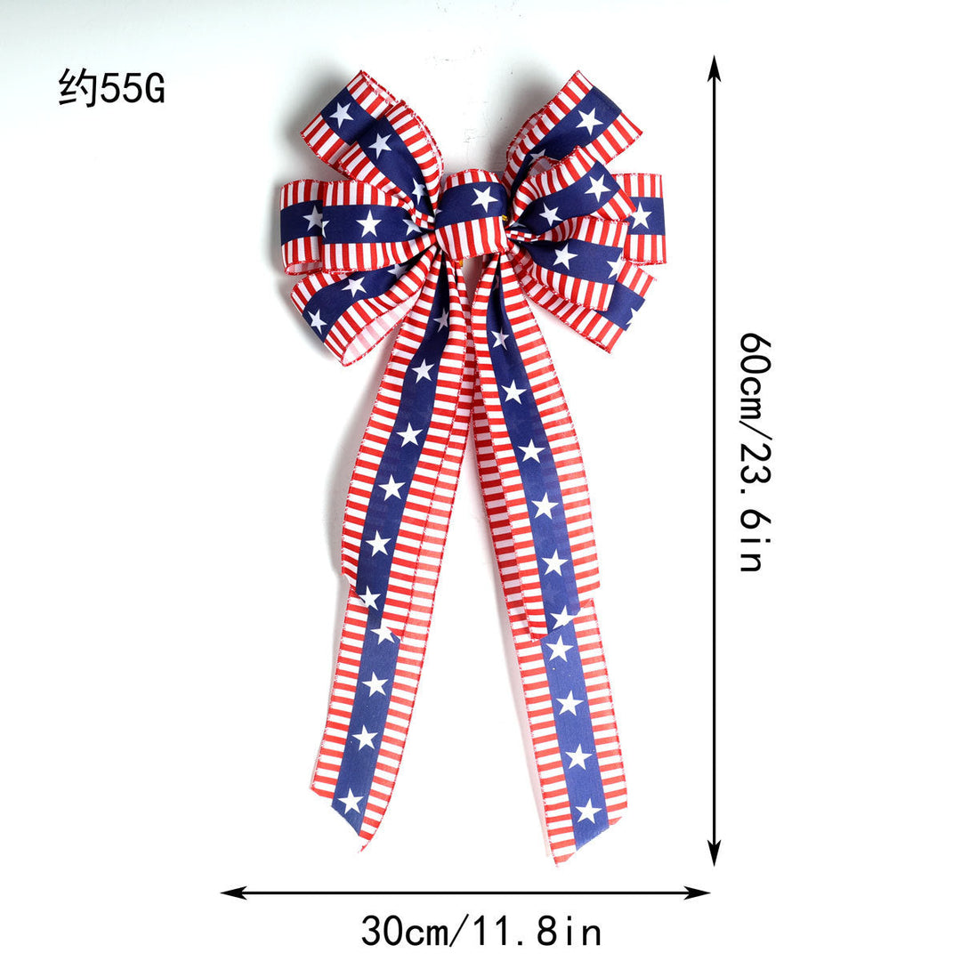 Unisex decorative bow made of ribbon with long ribbons for door and wall Kalsten