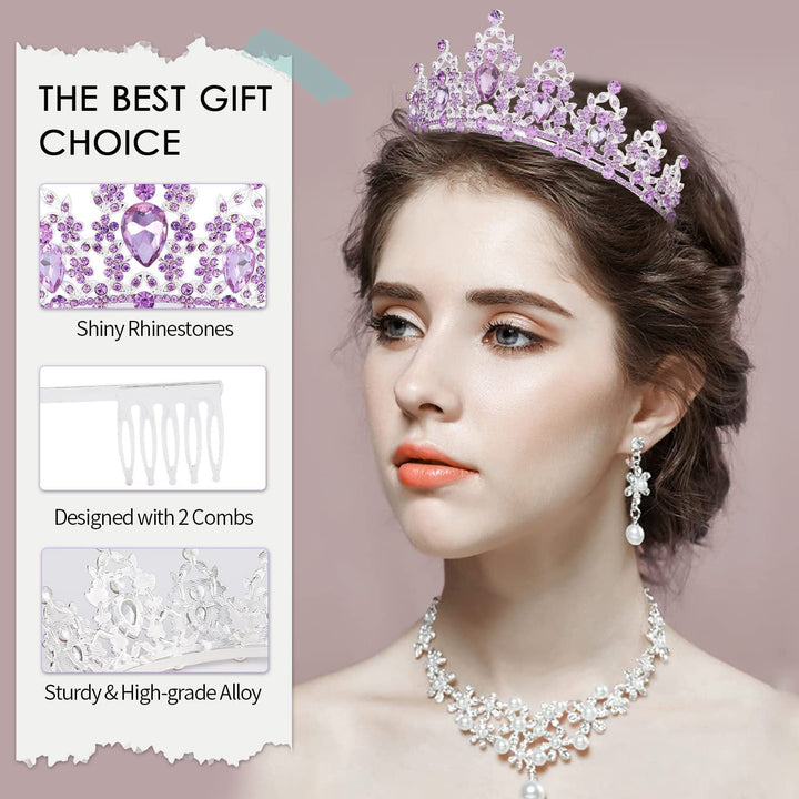 Women's black embellished tiara with elegant design Kalsten