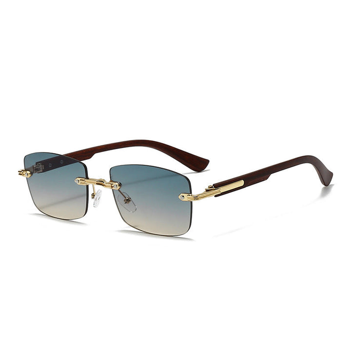 Women's fashionable square sunglasses with elegant wooden accents Kalsten