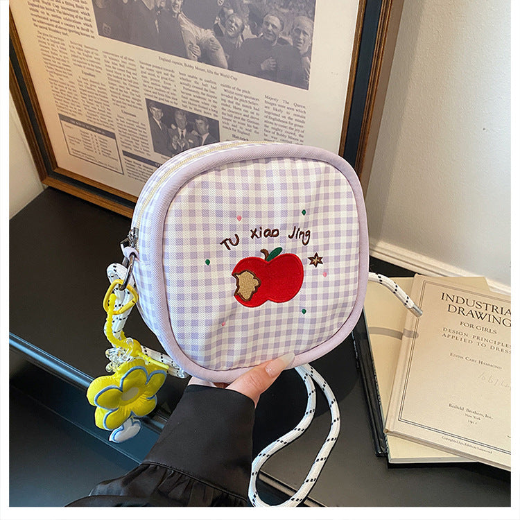 Cute Embroidered School Backpack