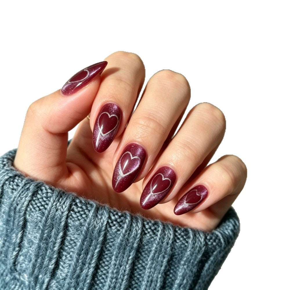 Artificial nails with romantic heart design Kalsten