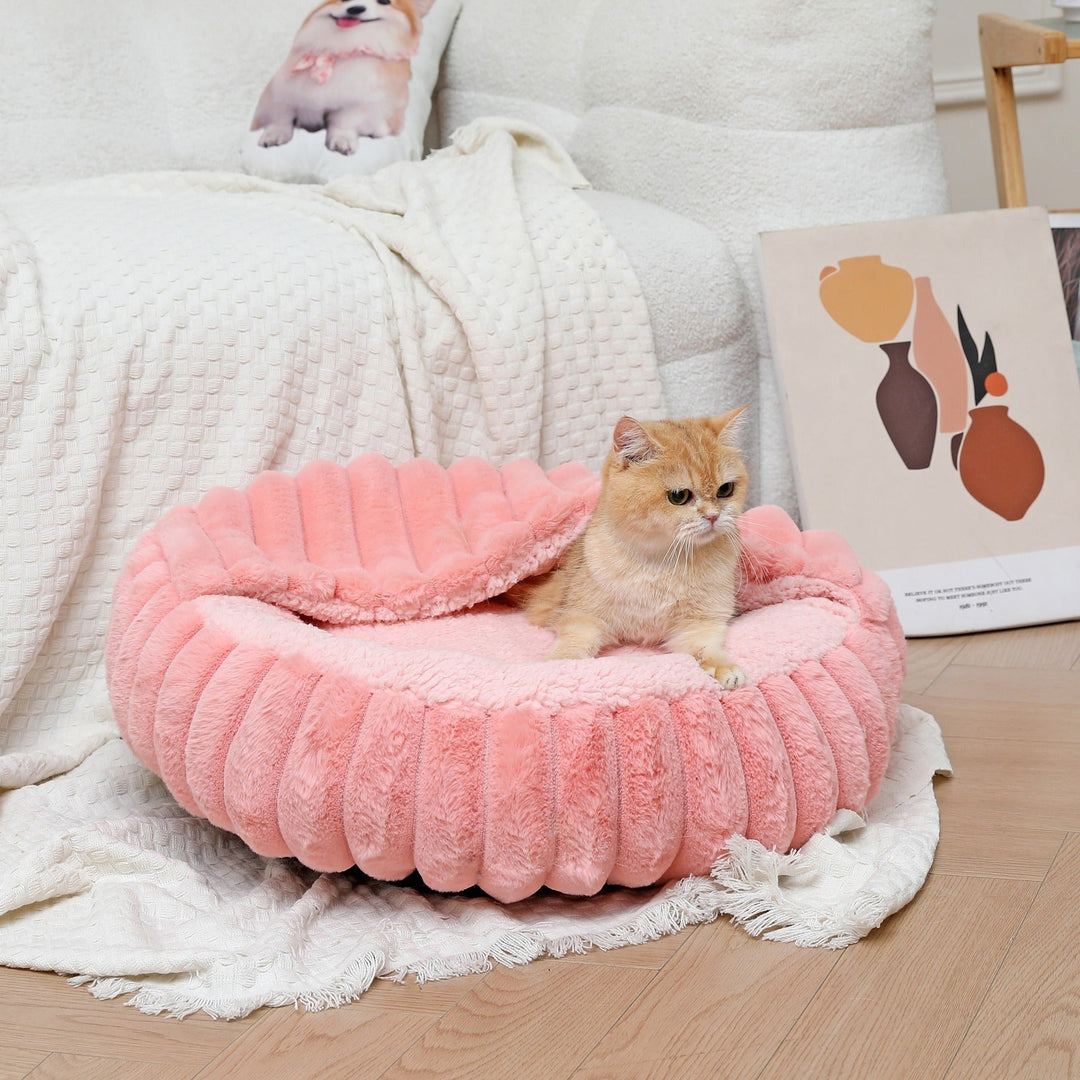 Ladies Cozy and Round Pet Bed with High Edge Kalsten