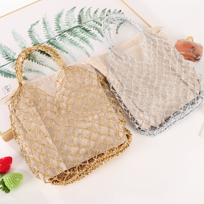 Multifunctional mesh tote bag with lining Kalsten