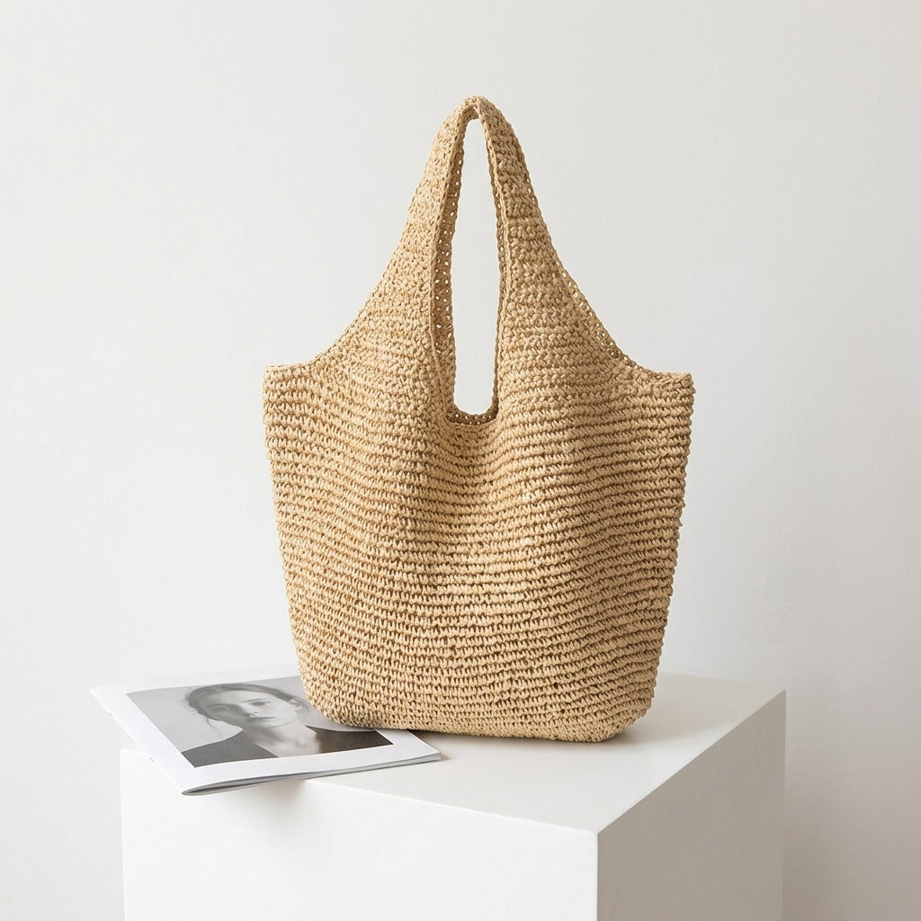Handmade Macrame Tote Bag with Fine Structure Kalsten