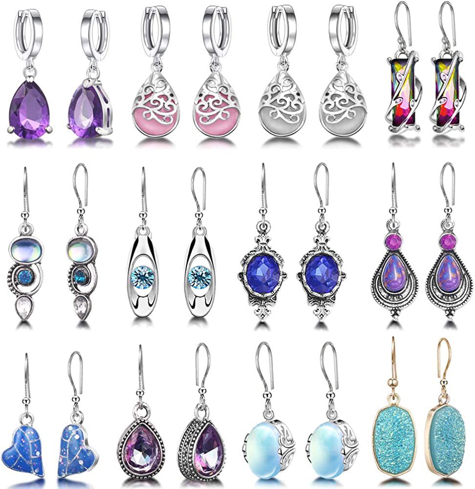 Colorful Crystal Drop Earrings Kalsten