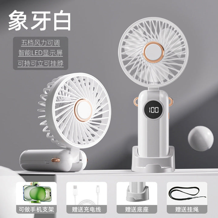 Unisex Portable Fan with Smart LED Display and Variable Speed Control Kalsten