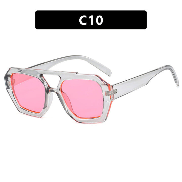 Women's geometric sunglasses made of durable plastic with polarized lenses Kalsten