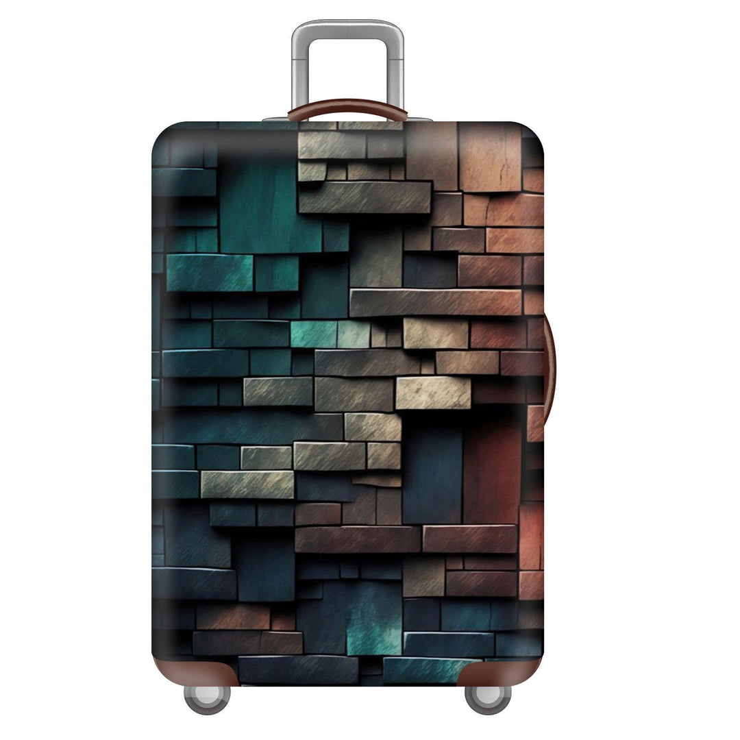 Unisex nan elastic suitcase cover with three-dimensional honeycomb pattern, shock-absorbing stretch protection cover for trolley with zipper Kalsten