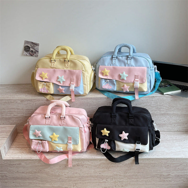 Fashionable Tote Bag With Colorful Applications Kalsten