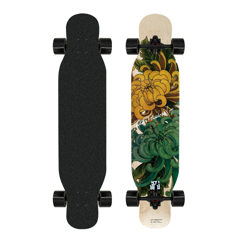 Artistic Lion-Emblazoned Longboard Kalsten