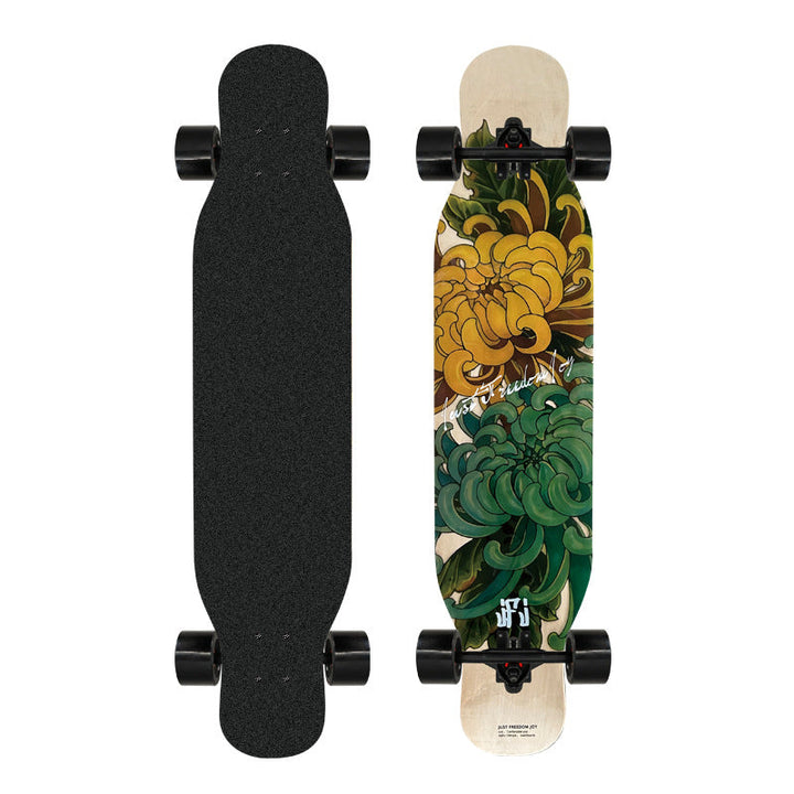 Artistic Lion-Emblazoned Longboard Kalsten